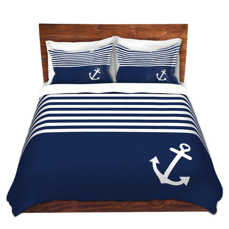 East Urban Home Love Anchor Nautical Duvet Cover Set & Reviews Wayfair